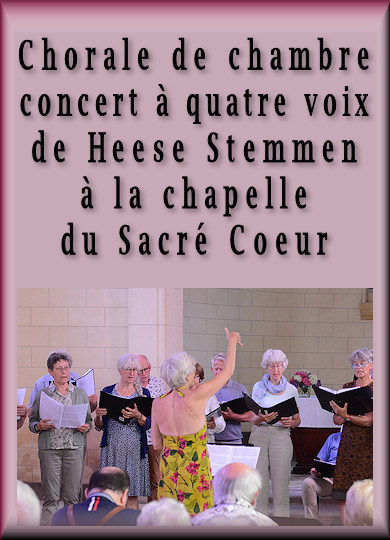 Chorale de chambre, concert à quatre voix de Heese Stemmen à la chapelle du Sacré Coeur à Stenay