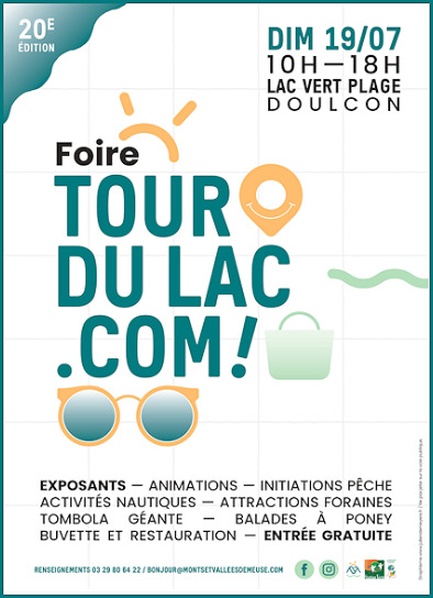 La foire "Tour du Lac.com" le 19 juillet à Doulcon de 10 h à 18 h